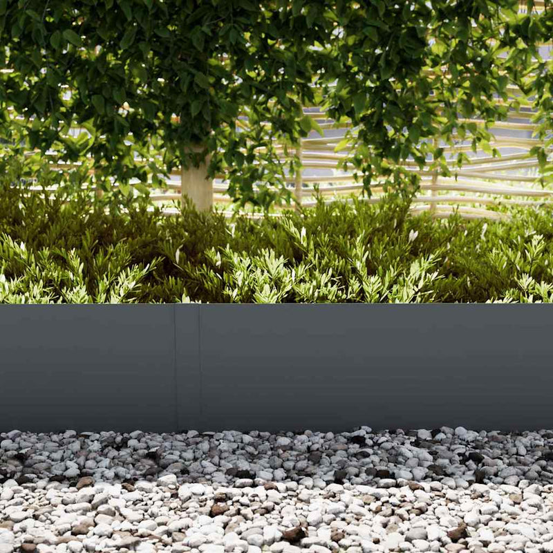 Load image into Gallery viewer, Vidaxl tuinrand 10 pcs antraciet 100 x 0.05 x 20 cm koudgewalst staal