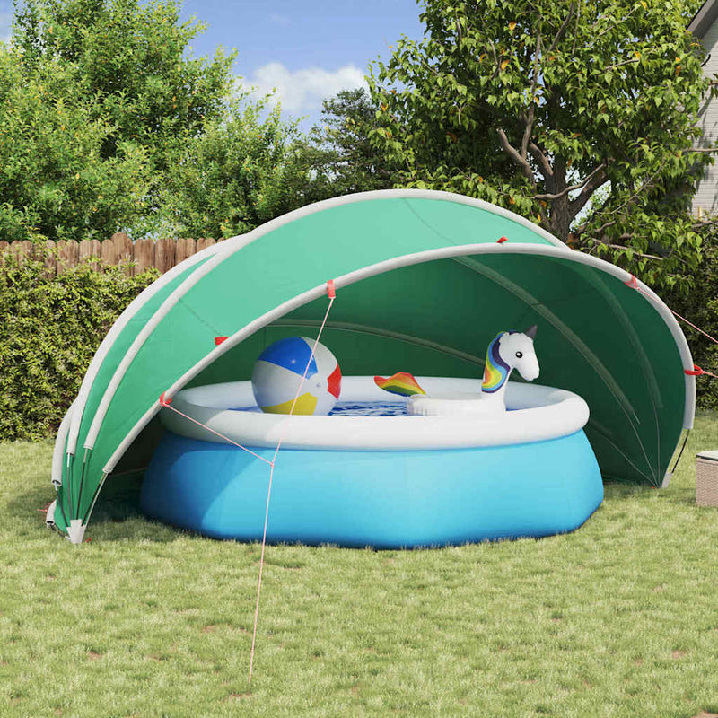 Load image into Gallery viewer, Vidaxl pooldome blauw 500 x 500 x 236 cm 185t polyester met pu-coating