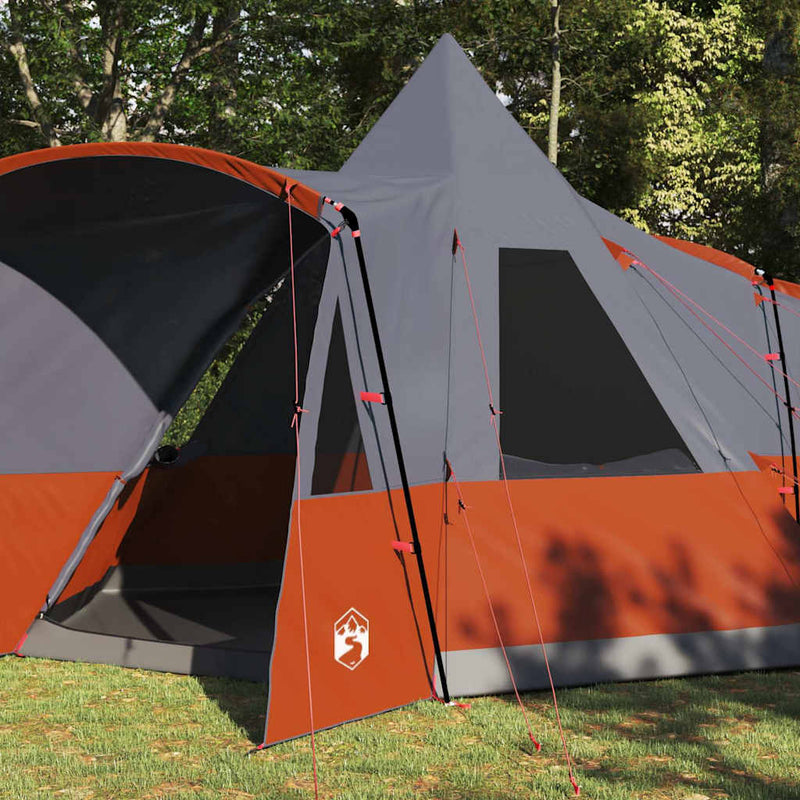 Load image into Gallery viewer, Vidaxl teepee tent met dak grijs en oranje 720 x 465 x 295 cm