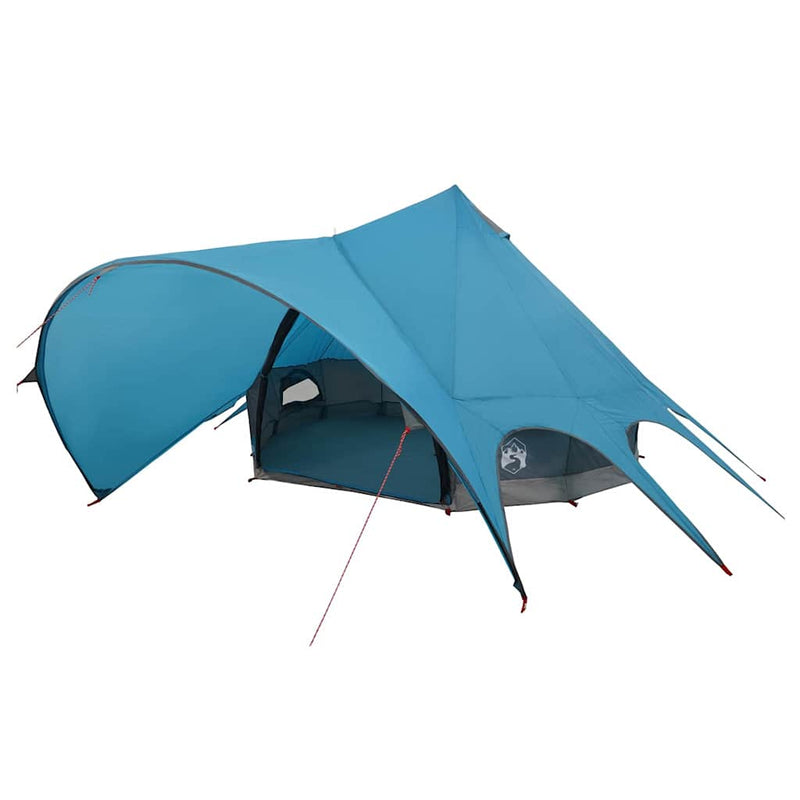 Load image into Gallery viewer, Vidaxl teepee tent met dak blauw en grijs 600 x 600 x 347 cm