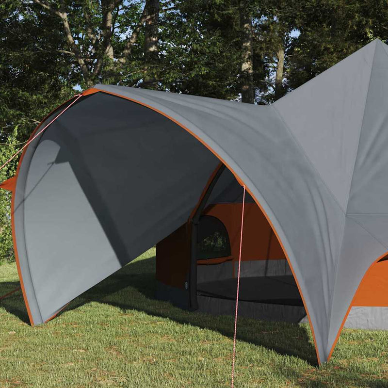 Load image into Gallery viewer, Vidaxl teepee tent met dak grijs en oranje 600 x 600 x 347 cm