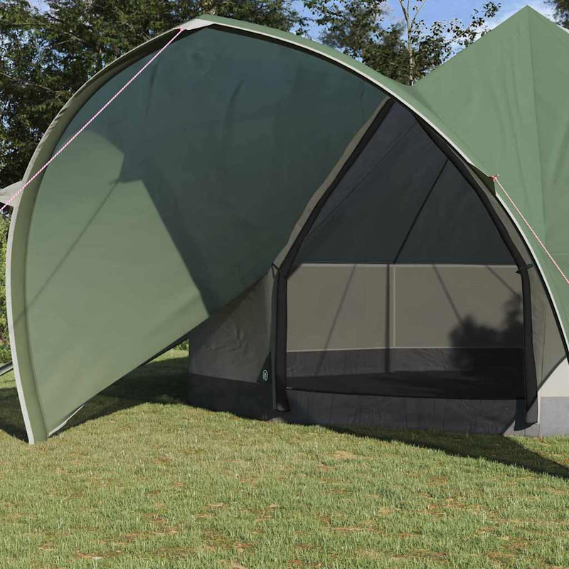 Load image into Gallery viewer, Vidaxl teepee tent met dak groen en grijs 600 x 600 x 347 cm