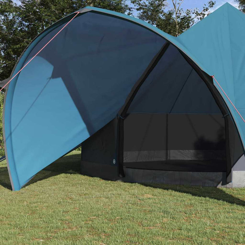 Load image into Gallery viewer, Vidaxl teepee tent met dak blauw en grijs 600 x 600 x 347 cm