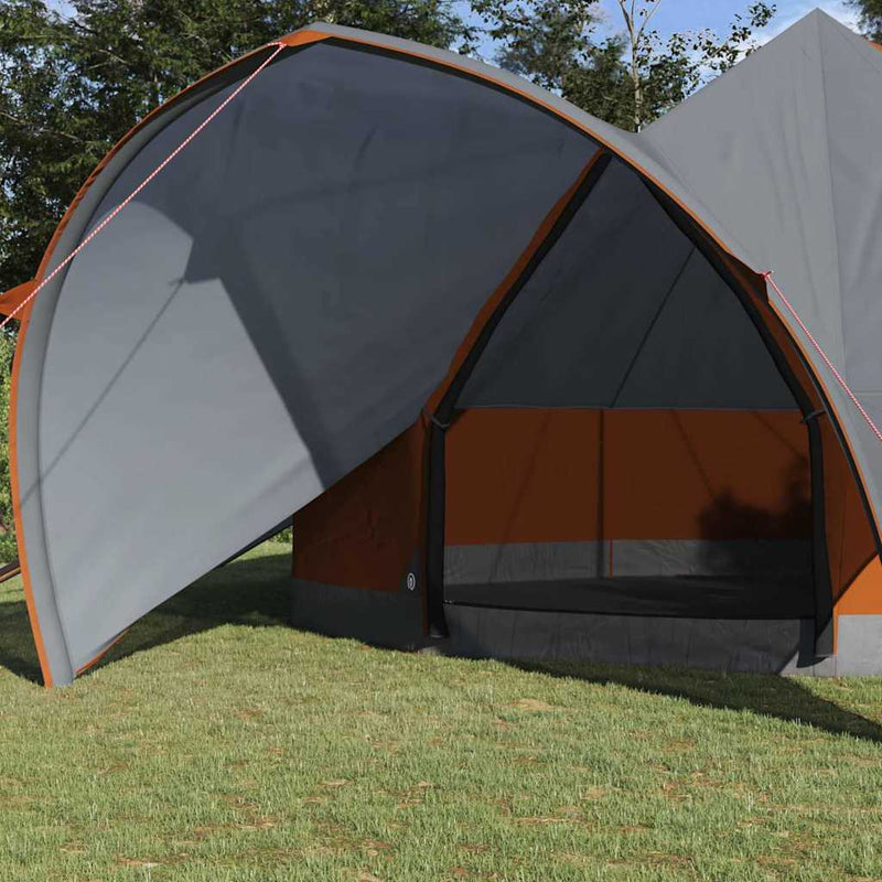 Load image into Gallery viewer, Vidaxl teepee tent met dak grijs en oranje 600 x 600 x 347 cm