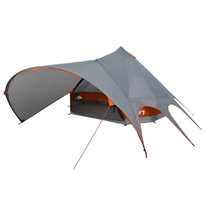 Load image into Gallery viewer, Vidaxl teepee tent met dak grijs en oranje 600 x 600 x 347 cm