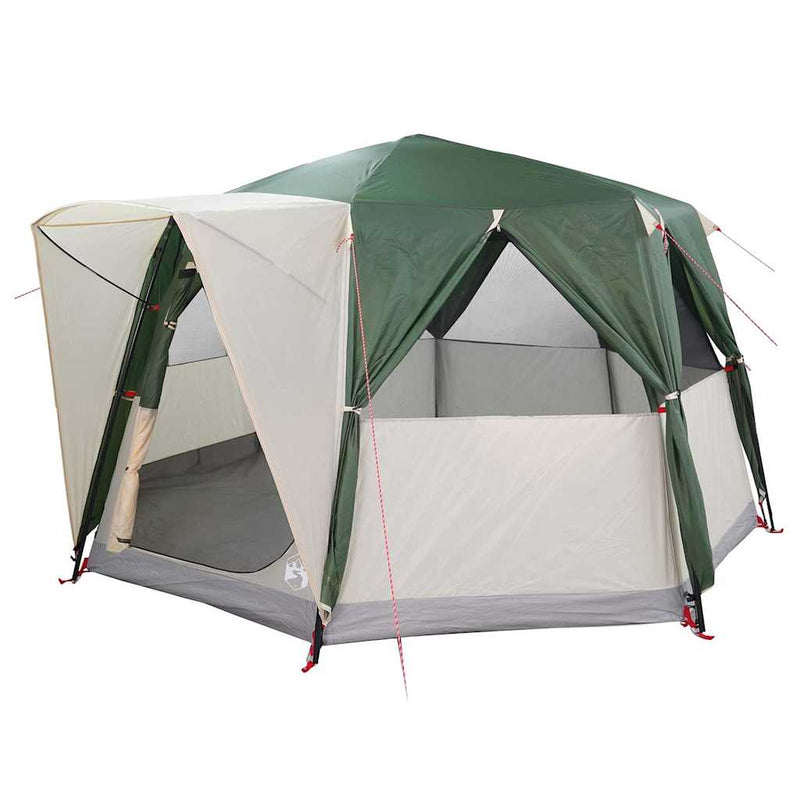Load image into Gallery viewer, Vidaxl huisje tent met dak met opslag groen 425 x 396 x 222 cm