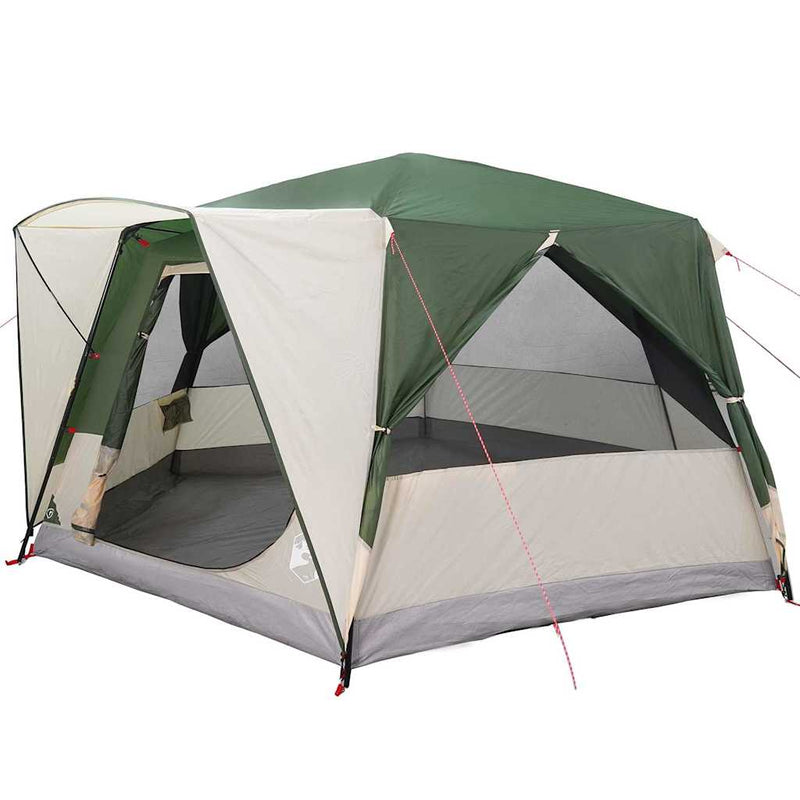 Load image into Gallery viewer, Vidaxl huisje tent met dak met opslag groen 400 x 350 x 212 cm