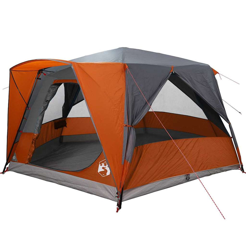 Load image into Gallery viewer, Vidaxl huisje tent met dak grijs en oranje 400 x 350 x 212 cm
