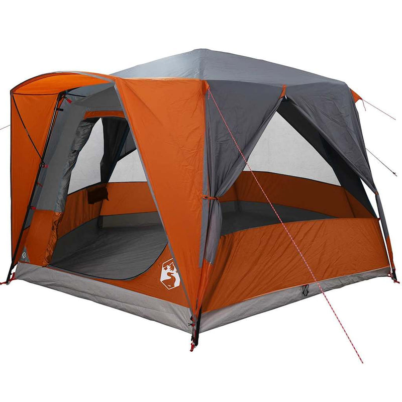 Load image into Gallery viewer, Vidaxl huisje tent met dak grijs en oranje 333 x 317 x 194 cm