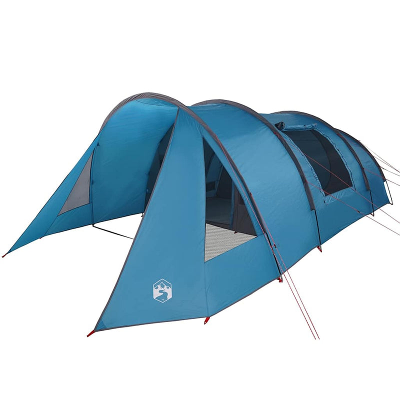 Load image into Gallery viewer, Vidaxl tunneltent met dak met opslag blauw en grijs 778 x 356 x 210 cm