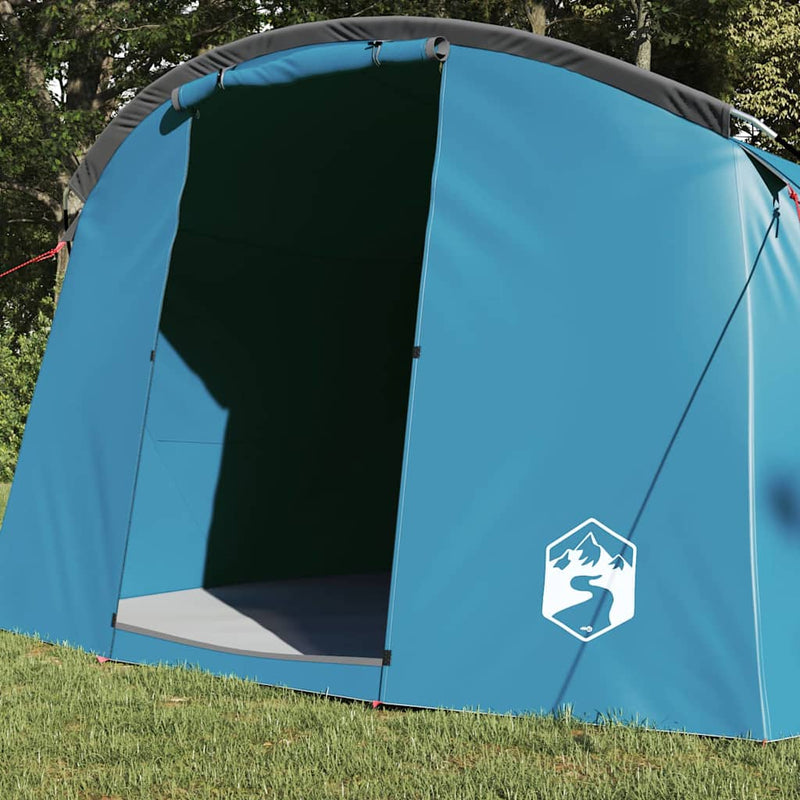 Load image into Gallery viewer, Vidaxl tunneltent met dak met opslag blauw en grijs 318 x 275 x 140 cm