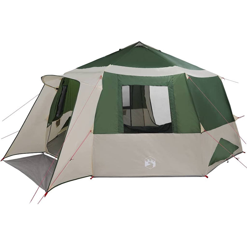 Load image into Gallery viewer, Vidaxl huisje tent met dak groen en grijs 500 x 500 x 294 cm