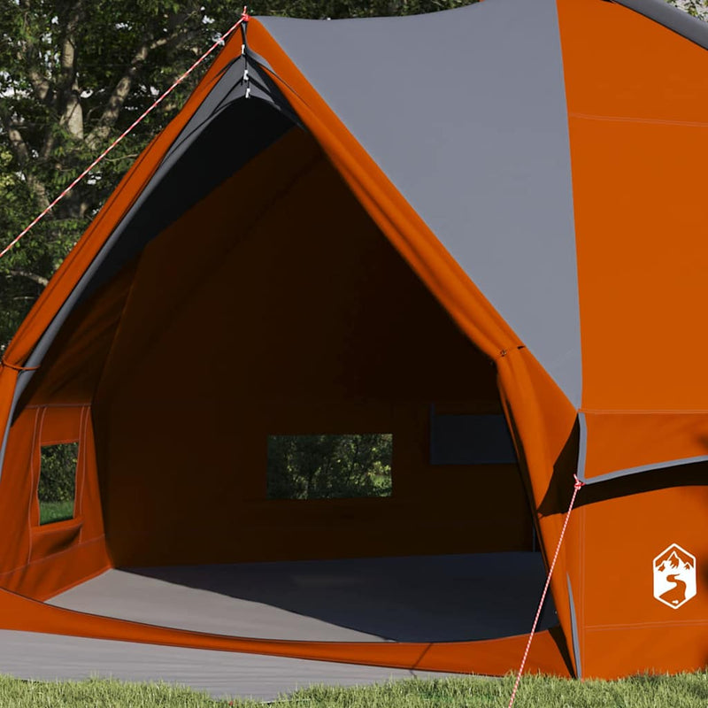 Load image into Gallery viewer, Vidaxl teepee tent met dak grijs en oranje 490 x 410 x 210 cm
