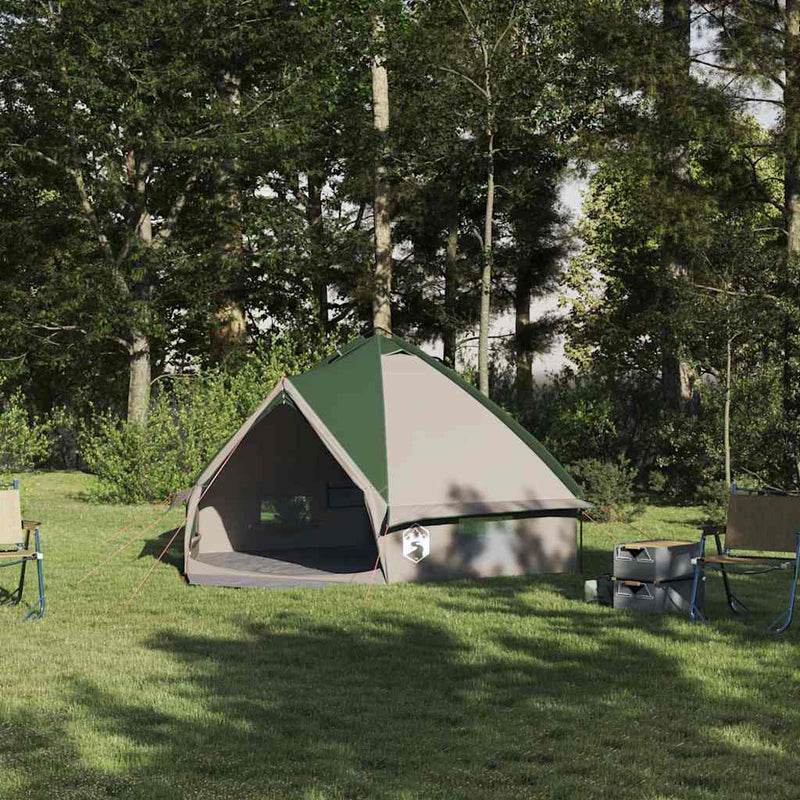 Load image into Gallery viewer, Vidaxl teepee tent met dak groen en grijs 490 x 410 x 210 cm