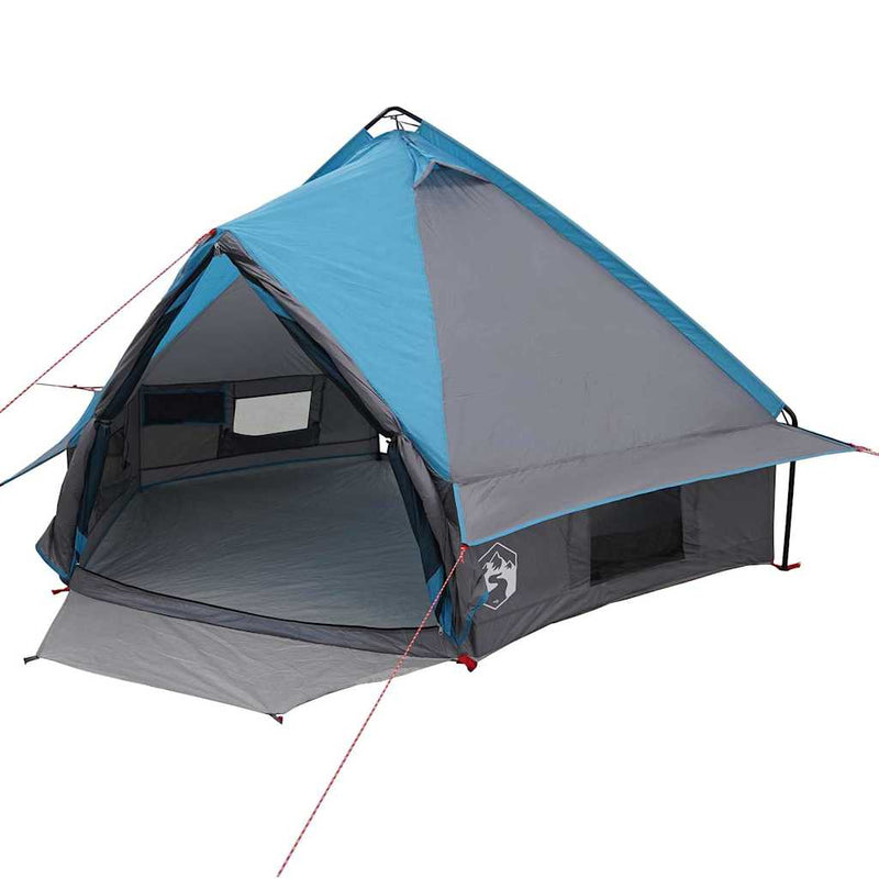 Load image into Gallery viewer, Vidaxl teepee tent met dak blauw en grijs 490 x 410 x 210 cm