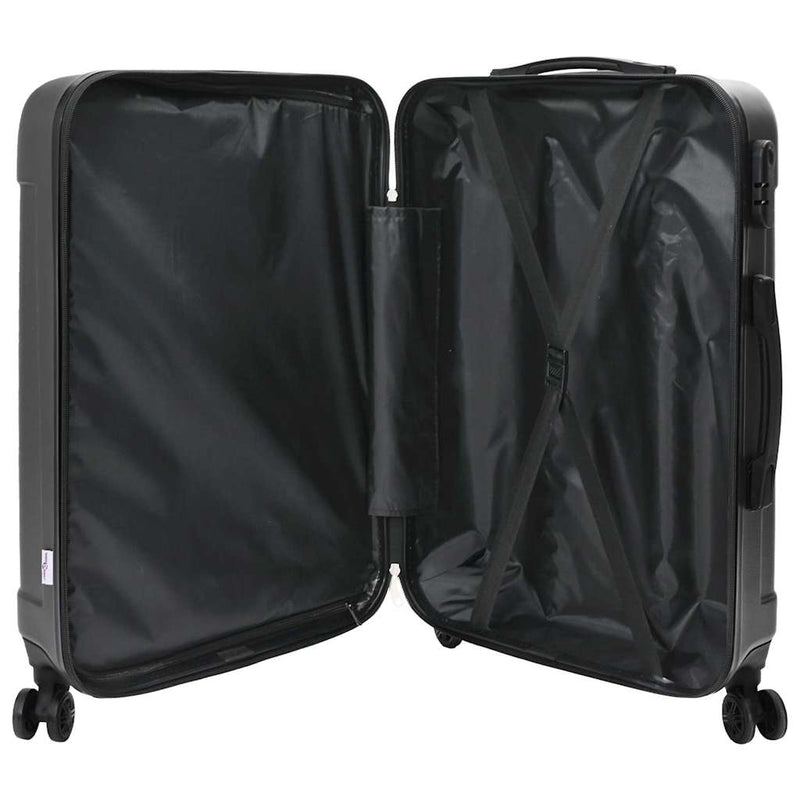 Load image into Gallery viewer, Vidaxl koffer met slot 3 pcs donkergrijs 50 x 31 x 78 cm abs kunststof