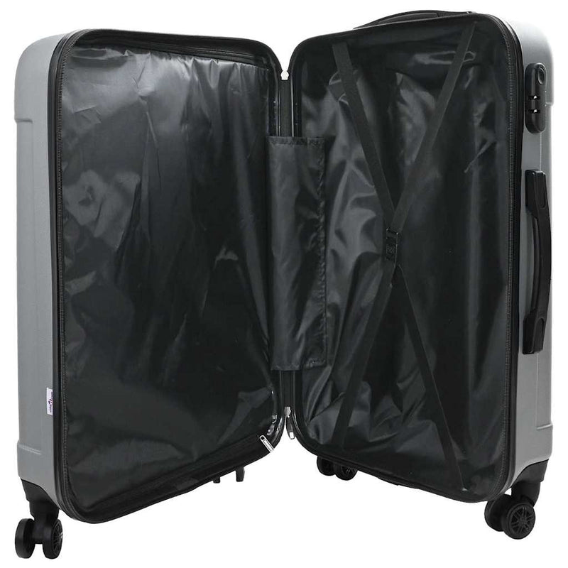 Load image into Gallery viewer, Vidaxl koffer met slot 3 pcs zilver 50 x 31 x 78 cm abs kunststof