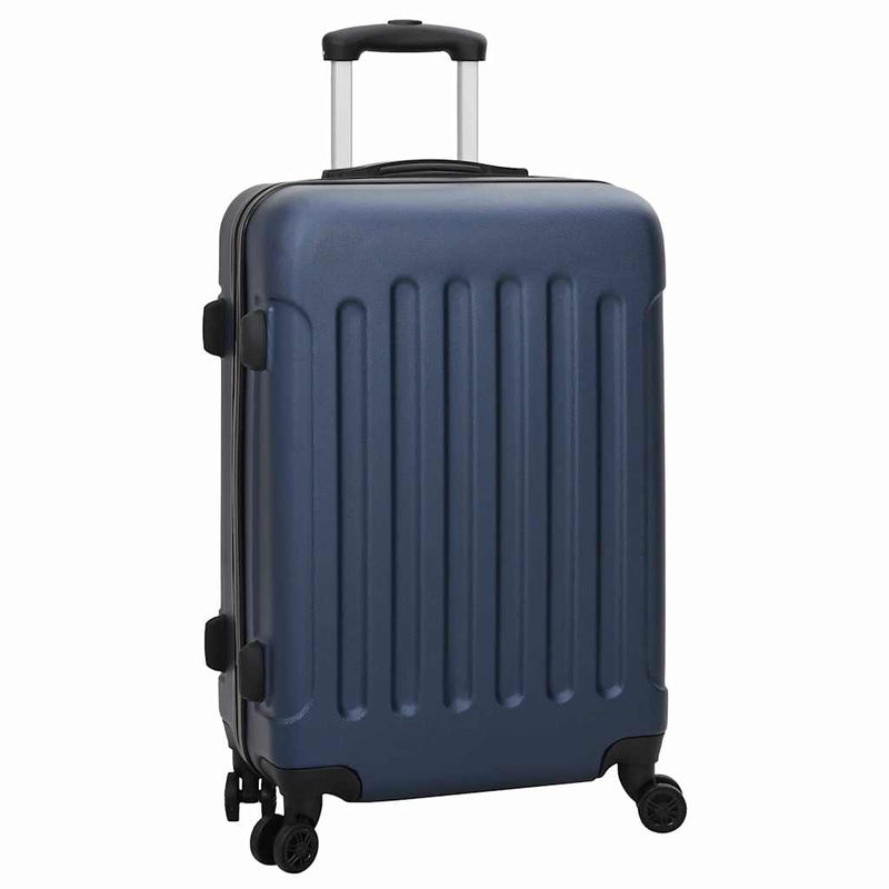 Load image into Gallery viewer, Vidaxl koffer met slot 3 pcs donkerblauw 50 x 31 x 78 cm abs kunststof