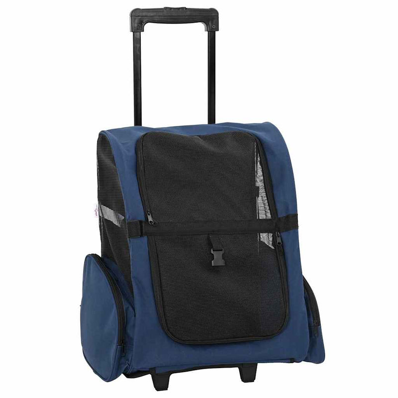 Load image into Gallery viewer, Vidaxl huisdierentrolley 3-in-1 48x32x(57-106) cm oxford stof blauw