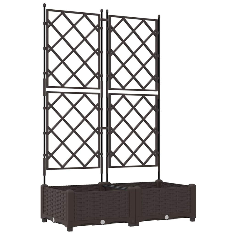Load image into Gallery viewer, Vidaxl tuin bloempot 2 pcs bruin 80 x 40 x 125,5 cm staal