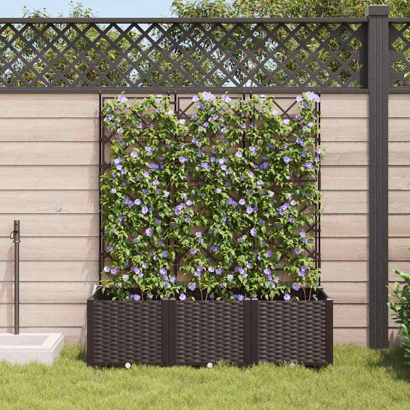 Load image into Gallery viewer, Vidaxl tuin bloempot 3 pcs bruin 120 x 40 x 143 cm staal