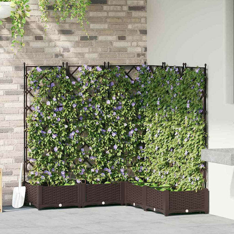 Load image into Gallery viewer, Vidaxl tuin bloempot 5 pcs bruin 120 x 120 x 125,5 cm staal