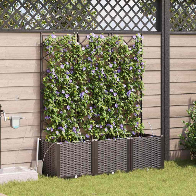 Load image into Gallery viewer, Vidaxl tuin bloempot 3 pcs bruin staal