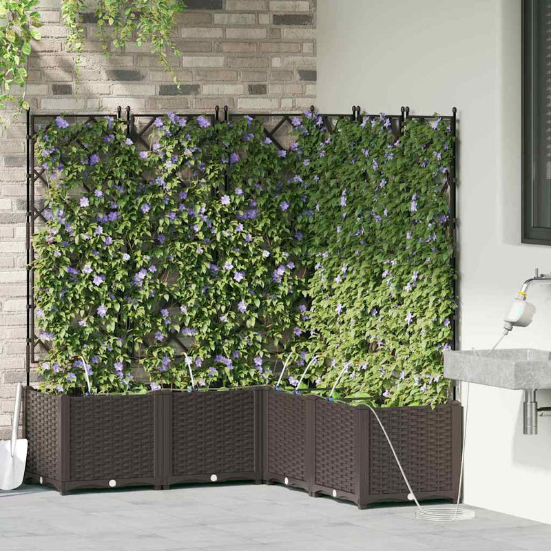 Load image into Gallery viewer, Vidaxl tuin bloempot 5 pcs bruin staal