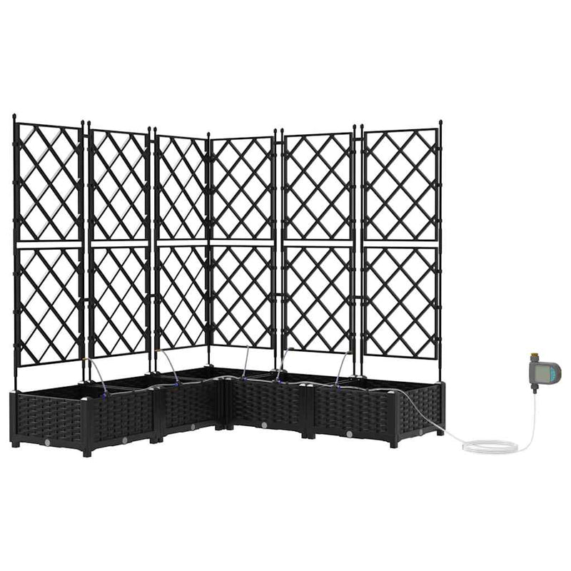 Load image into Gallery viewer, Vidaxl tuin bloempot 5 pcs zwart staal