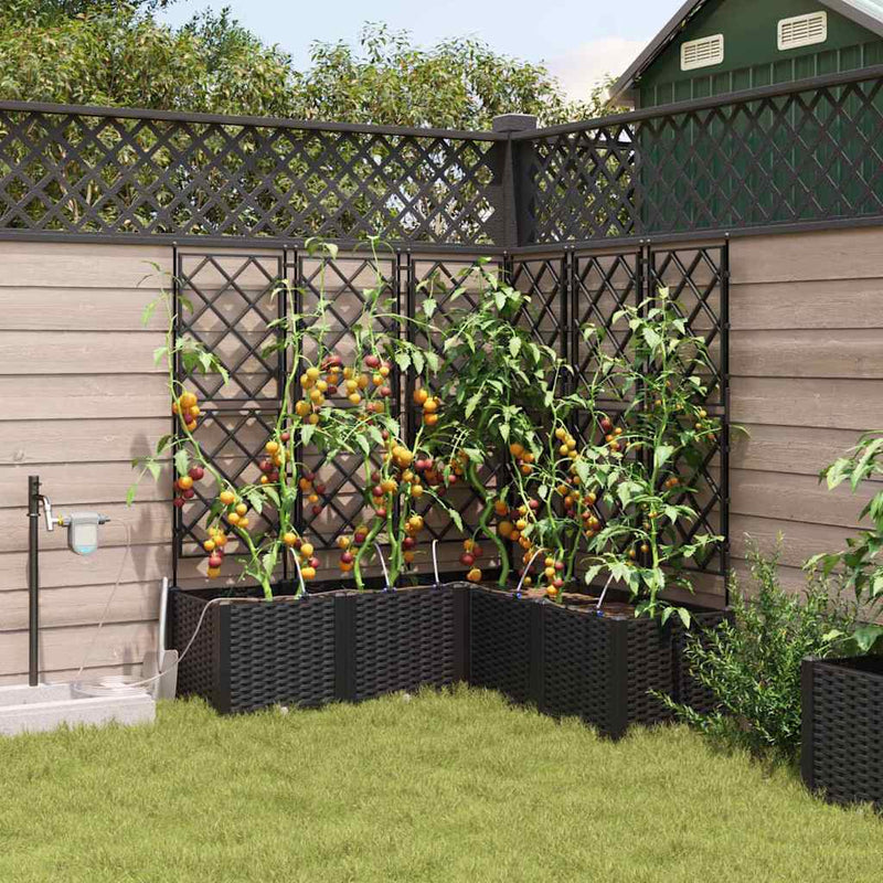 Load image into Gallery viewer, Vidaxl tuin bloempot 5 pcs zwart staal