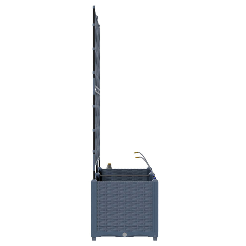 Load image into Gallery viewer, Vidaxl tuin bloempot 2 pcs grijs 120 x 120 x 142 cm staal