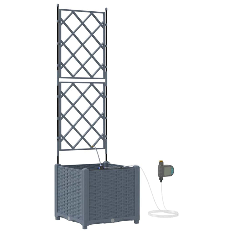 Load image into Gallery viewer, Vidaxl tuin bloempot 2 pcs licht grijs staal