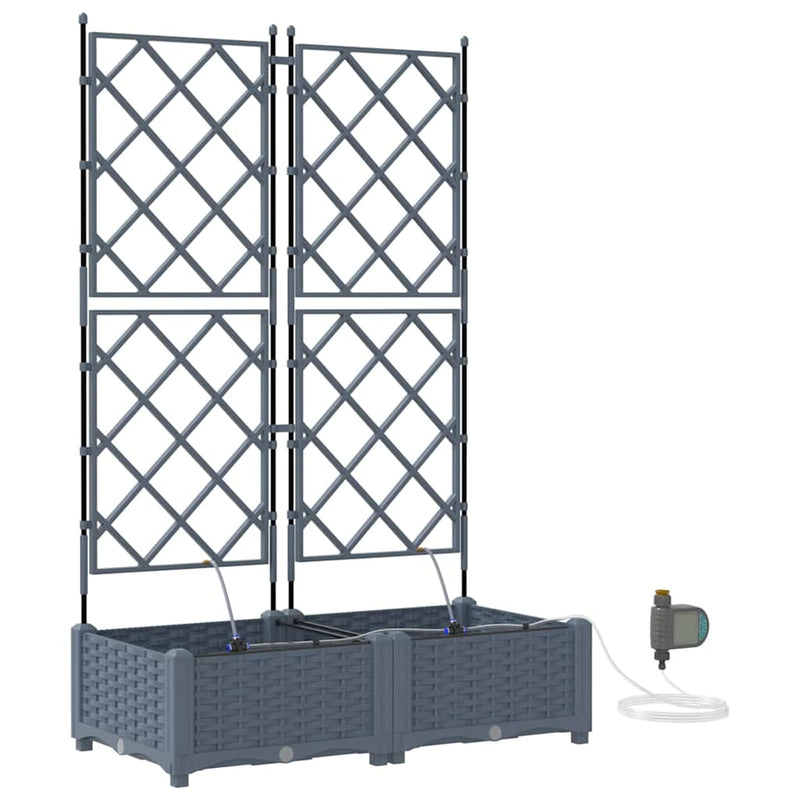 Load image into Gallery viewer, Vidaxl tuin bloempot 2 pcs licht grijs staal