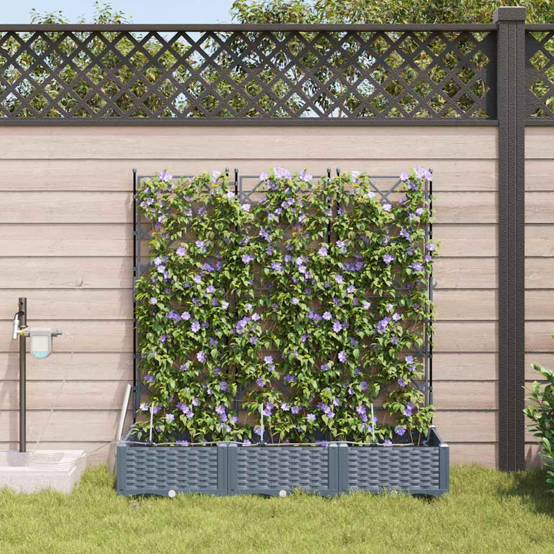 Load image into Gallery viewer, Vidaxl tuin bloempot 3 pcs licht grijs staal