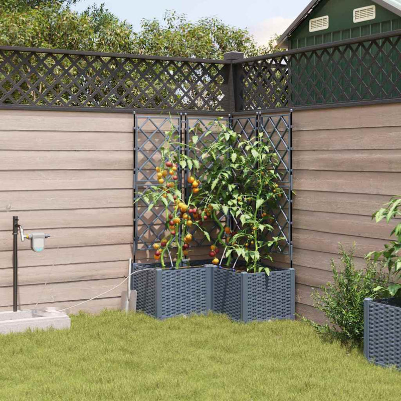 Load image into Gallery viewer, Vidaxl tuin bloempot 3 pcs licht grijs staal