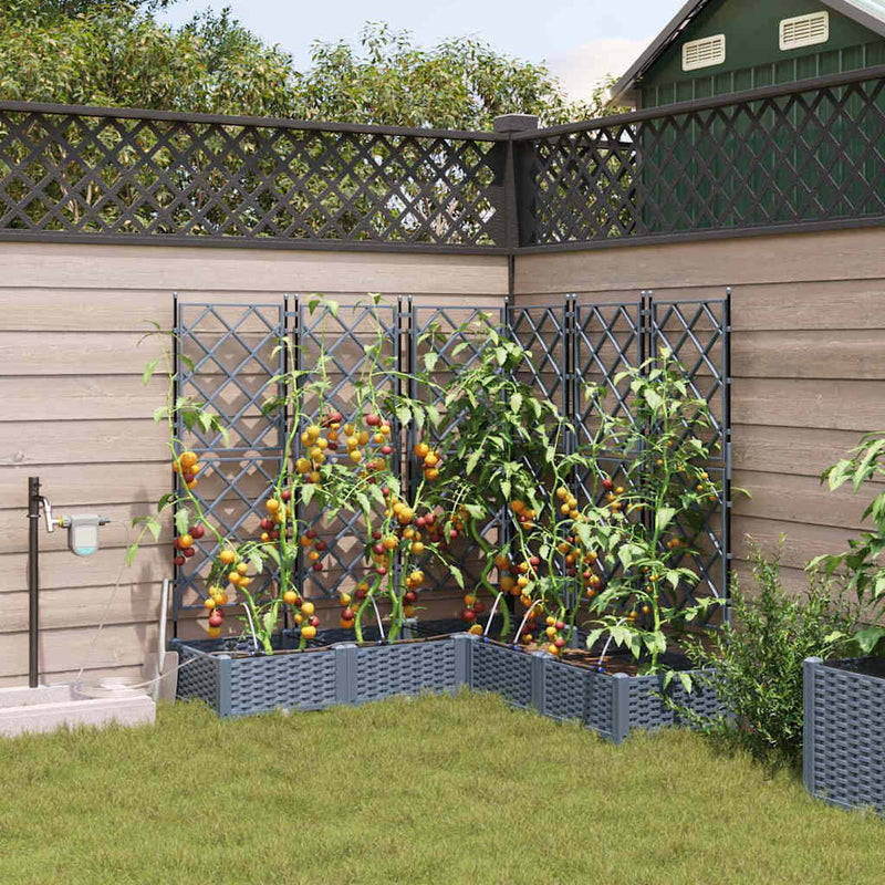 Load image into Gallery viewer, Vidaxl tuin bloempot 5 pcs licht grijs staal