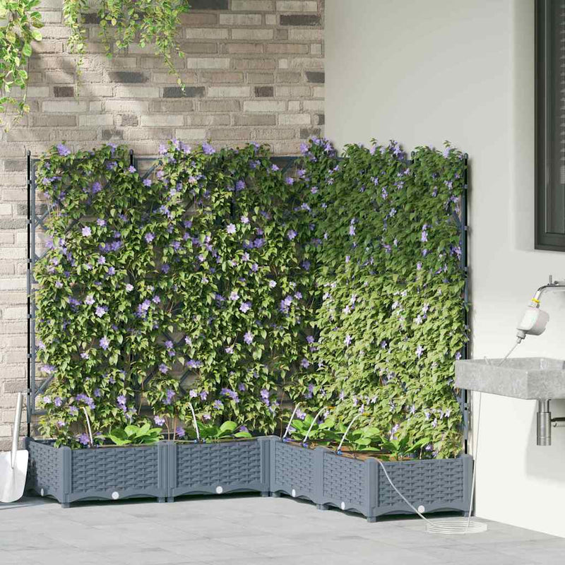 Load image into Gallery viewer, Vidaxl tuin bloempot 5 pcs licht grijs staal
