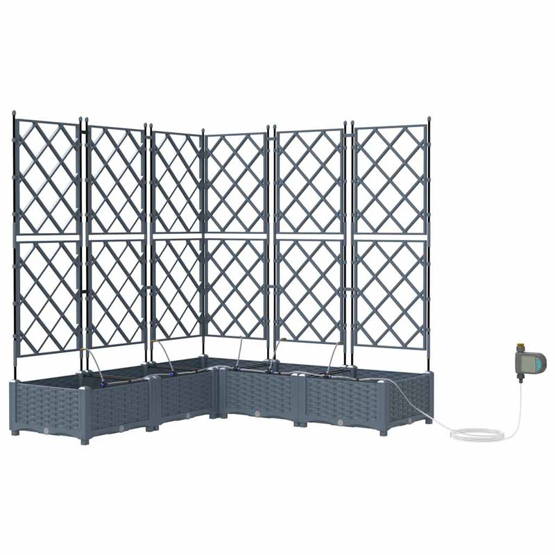 Load image into Gallery viewer, Vidaxl tuin bloempot 5 pcs licht grijs staal