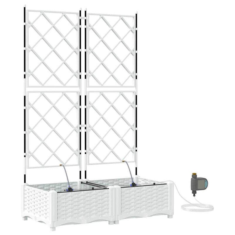 Load image into Gallery viewer, Vidaxl tuin bloempot 2 pcs wit staal
