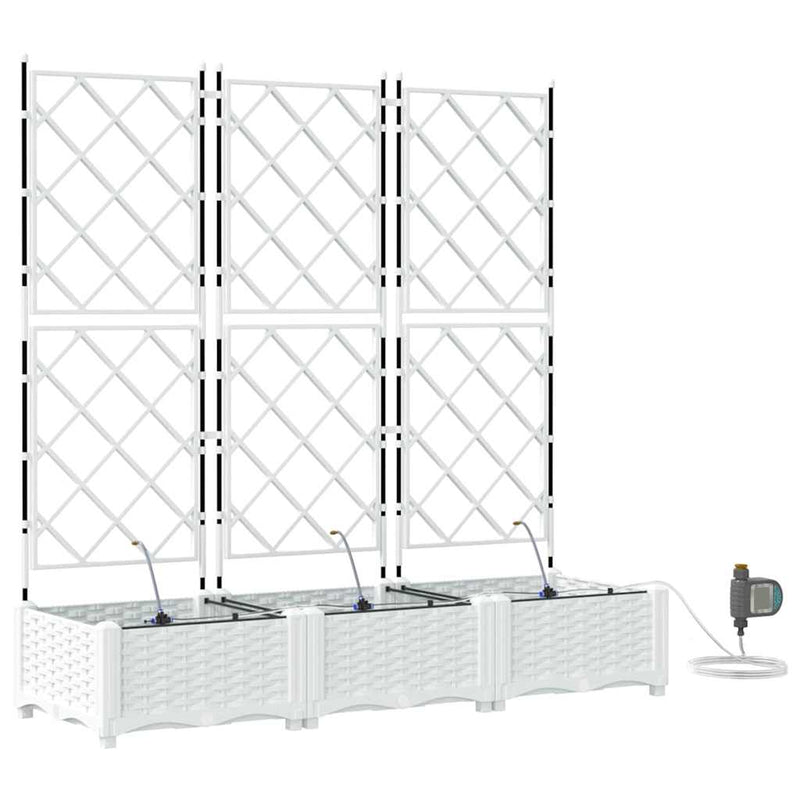 Load image into Gallery viewer, Vidaxl tuin bloempot 3 pcs wit staal