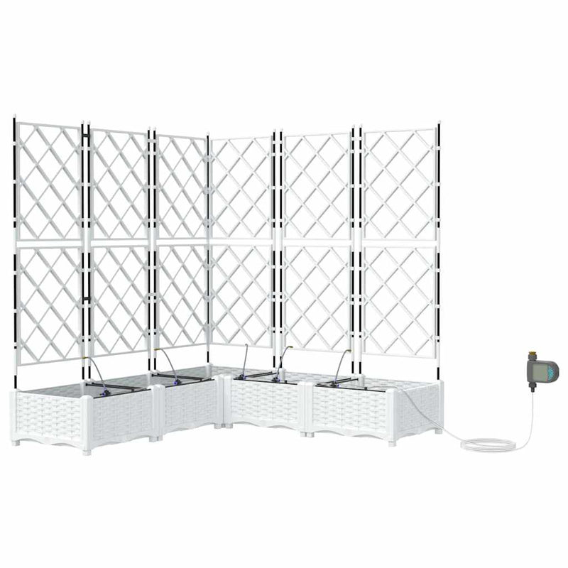 Load image into Gallery viewer, Vidaxl tuin bloempot 5 pcs wit staal