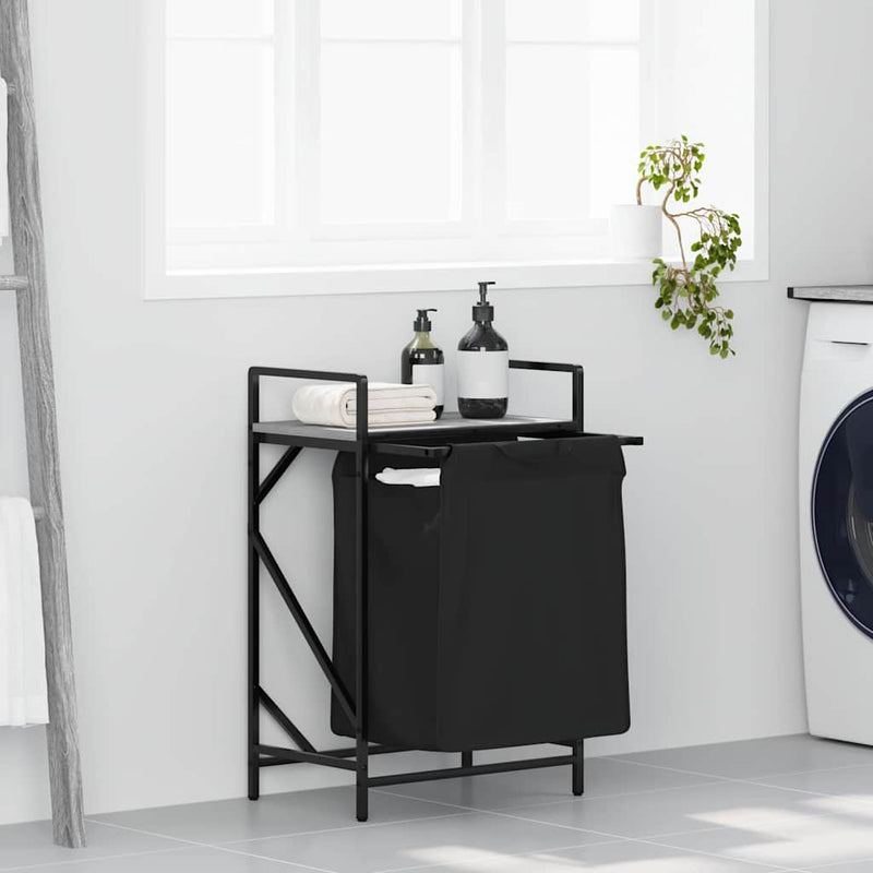 Load image into Gallery viewer, Vidaxl wasmand 1 vak met plank grijs sonoma eiken