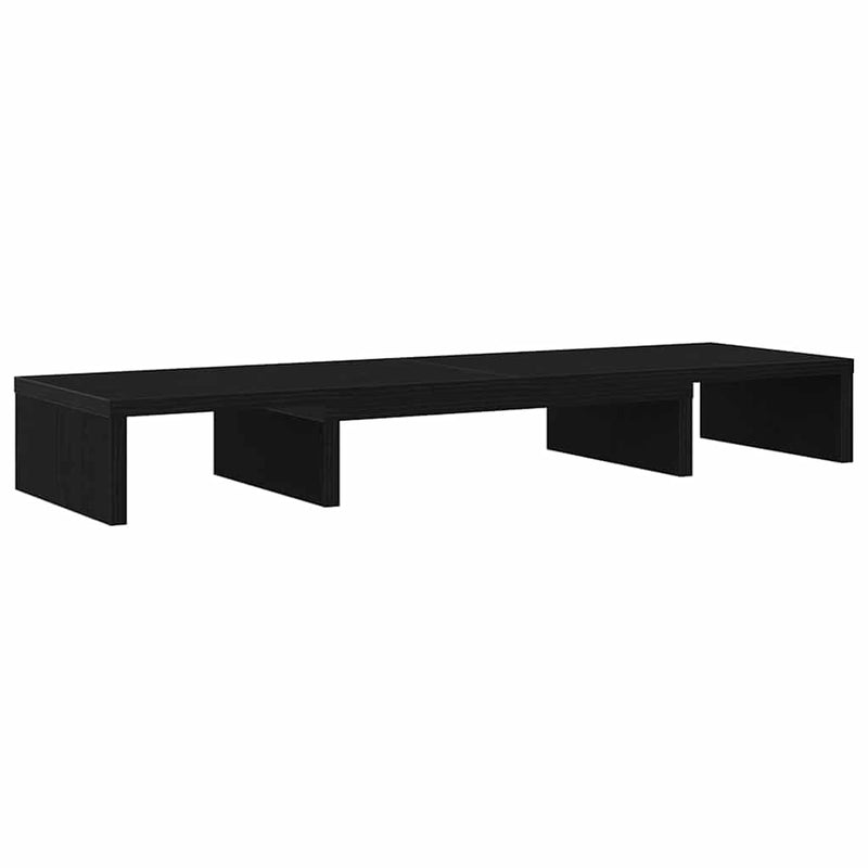 Load image into Gallery viewer, Vidaxl monitorstandaard verhoger verstelbaar zwart eiken 80x24x10,5 cm