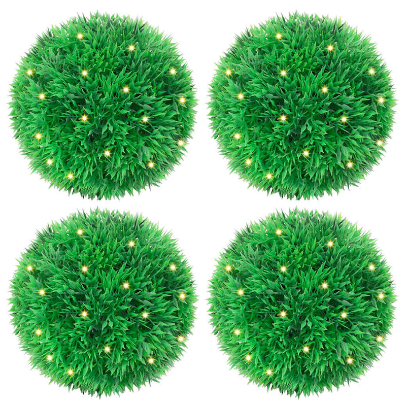 Load image into Gallery viewer, Vidaxl kunstbuxusballen met led-verlichting 4 st 12 cm groen