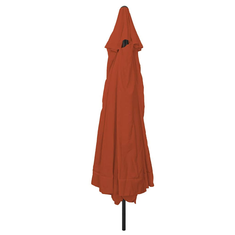 Load image into Gallery viewer, Vidaxl tuinparasol terracotta 395 x 395 x 245 cm polyester en staal