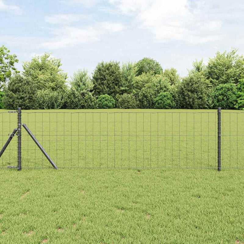 Load image into Gallery viewer, Vidaxl euro hek grijs 0,8 x 25 m pvc-gecoat ijzer