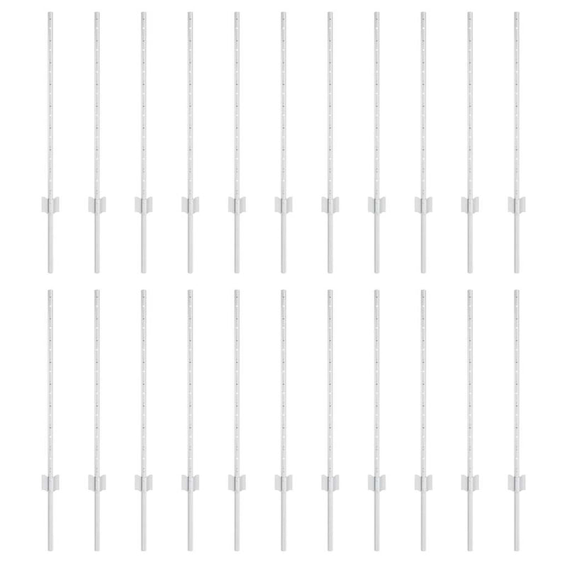 Load image into Gallery viewer, Vidaxl afrasteringspaal 22 pcs zilver 120 cm staal
