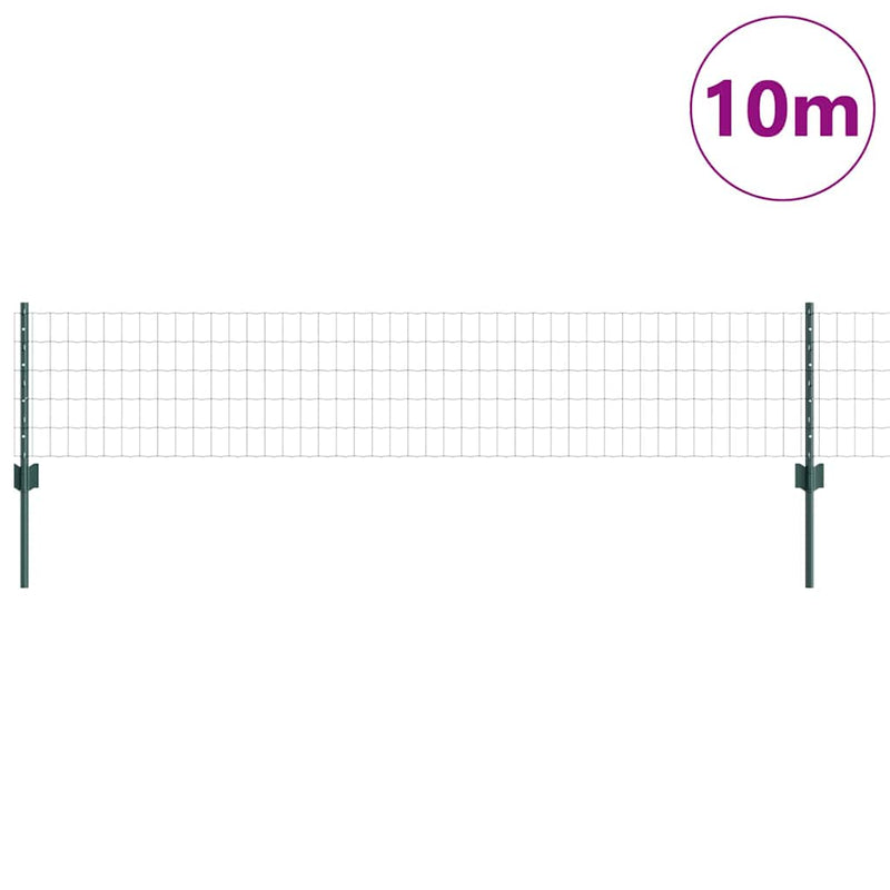 Load image into Gallery viewer, Vidaxl hek met paal groen 0,4 x 10 m staal en pvc