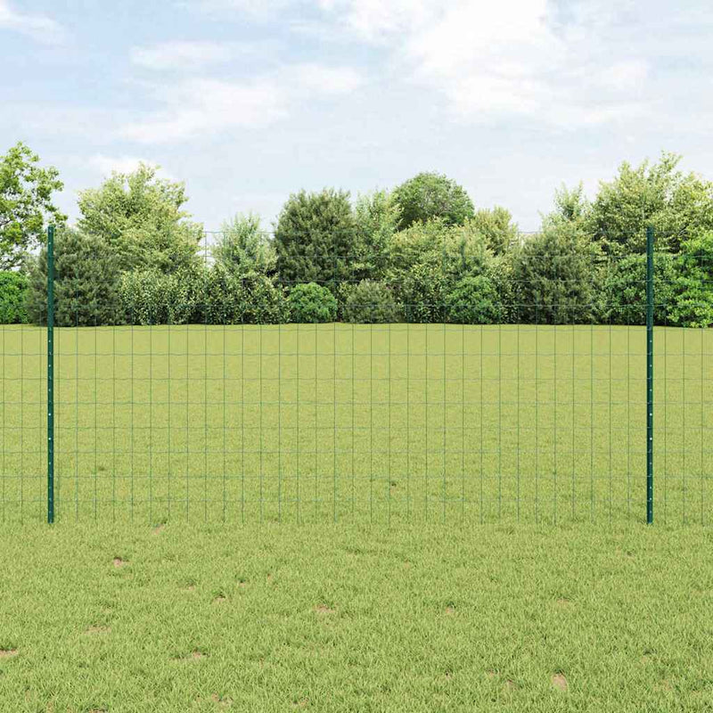 Load image into Gallery viewer, Vidaxl hek met paal groen 1,2 x 10 m staal en pvc