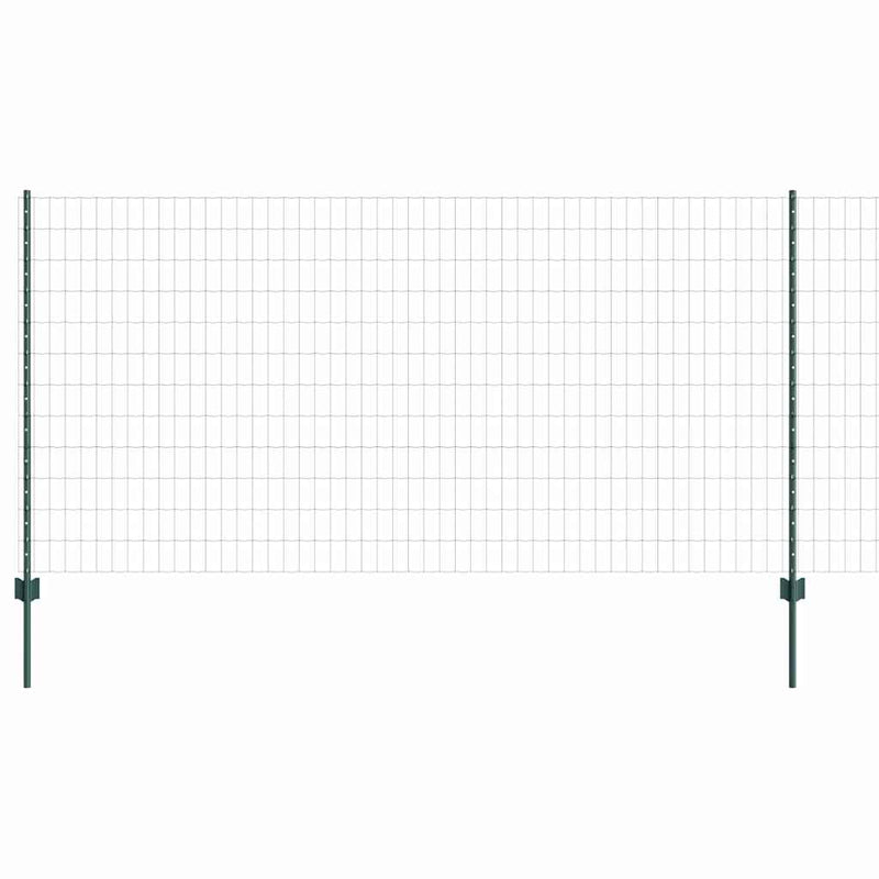Load image into Gallery viewer, Vidaxl hek met paal groen 1,2 x 25 m staal en pvc